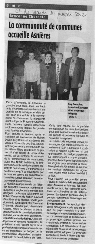 Article CL du 14/01/2002