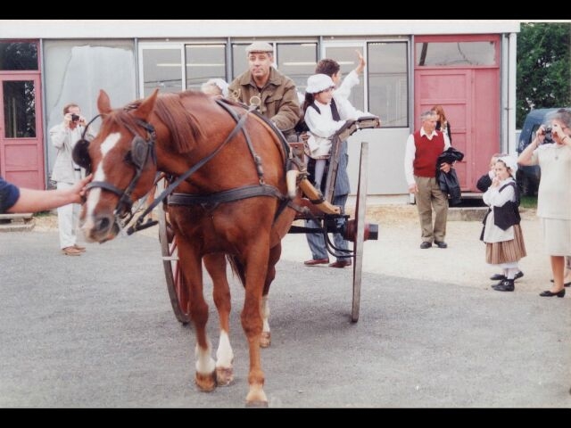 Même le cheval et la carriole sont présents