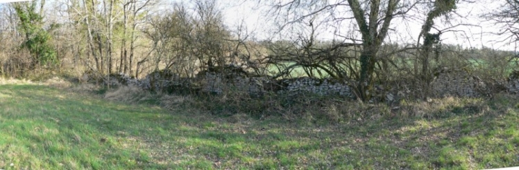 Panorama des murs extérieurs du côté de Chez Masset. Probablement ceux entourant la cour ou le jardin. (Ph. G. BRANCHUT 2009)