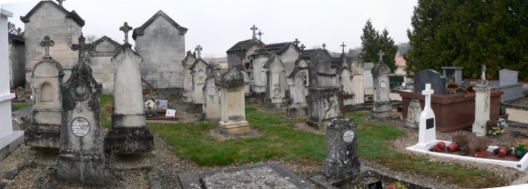 Panorama du carré des pierres tombales sauvegardées. (Ph. G. BRANCHUT 2009)