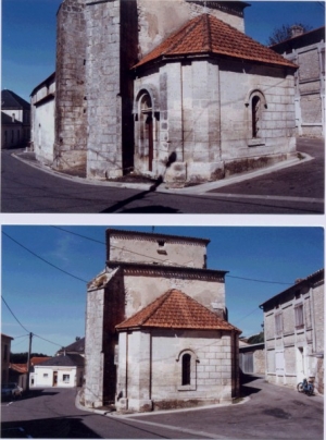 La sacristie recouverte des tuiles de lépoque (Ph. G. BRANCHUT 1993)